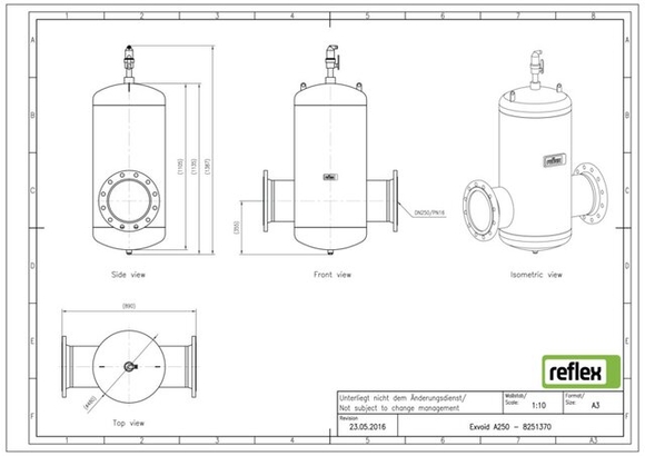 Reflex exair lucht DN 250 flensaansluiti - afb. 5