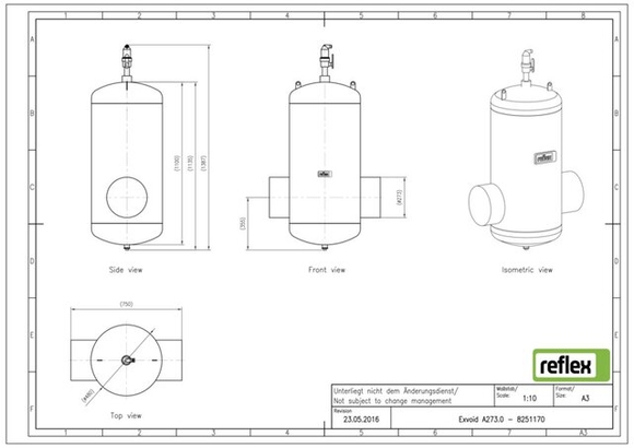 Reflex exair lucht DN 273 lasaansluiting - afb. 6