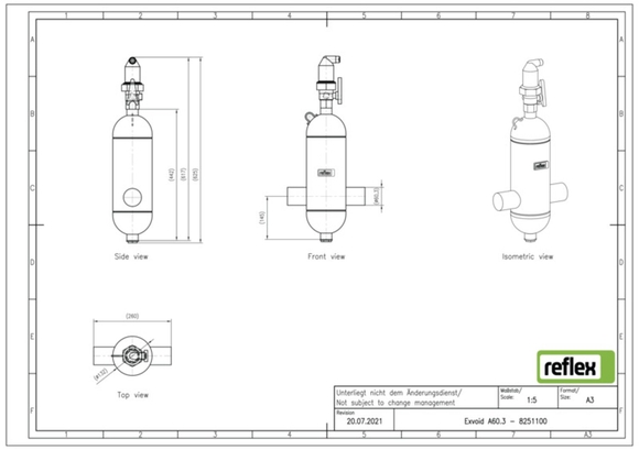 Reflex exair lucht DN 60.3 lasaansluitin - afb. 6