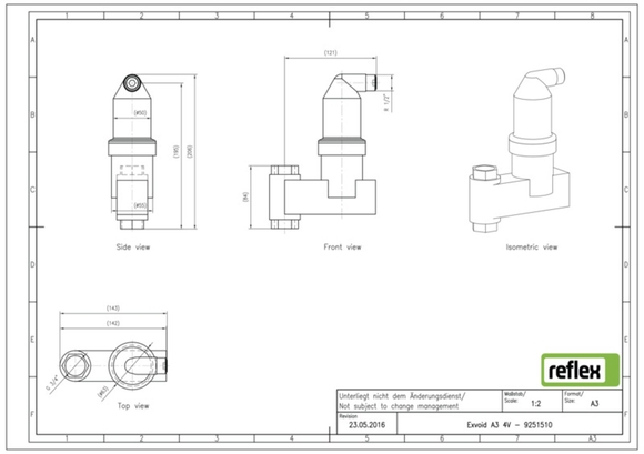 Reflex exair lucht vert.3/4"bi 9251510 - afb. 4