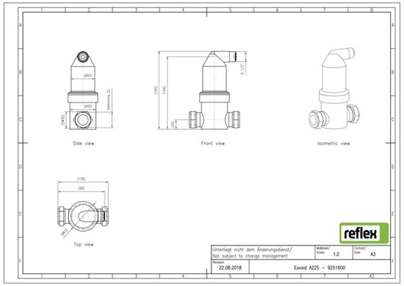 Reflex exair solar 22mm 9251600 - afb. 3