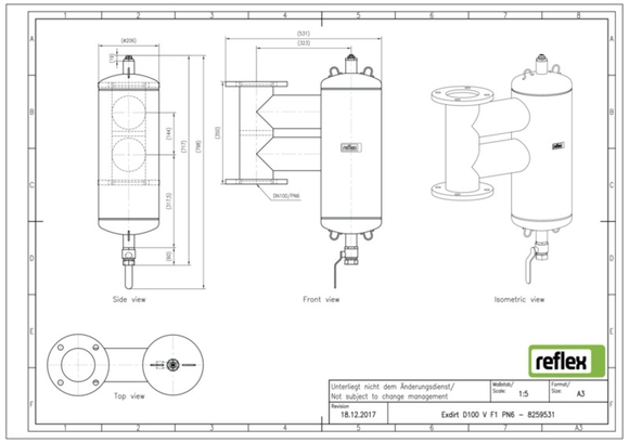 Reflex Exdirt Dn100 Vuil V F1 Flens Tbv - afb. 3