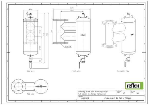 Reflex Exdirt Dn100 Vuil V F1 Flens Tbv - afb. 3