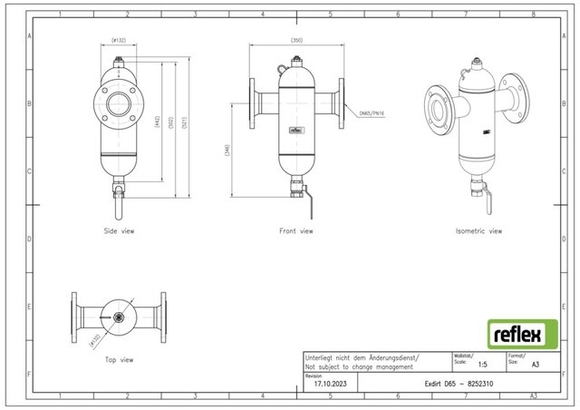 Reflex Exdirt vuil DN 65 flensaansluitin - afb. 4