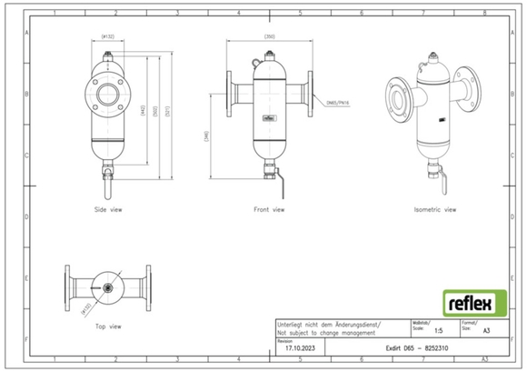 Reflex Exdirt vuil DN 65 flensaansluitin - afb. 4