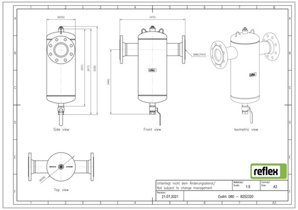 Reflex Exdirt vuil DN 80 flensaansluitin - afb. 3