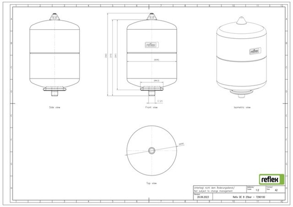 Reflex exp.vat 8 DE 25bar 4,0 blauw 7290 - afb. 3