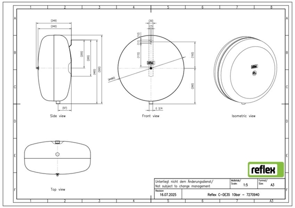 Reflex exp.vat C-DE35 10bar sanitair met - afb. 3