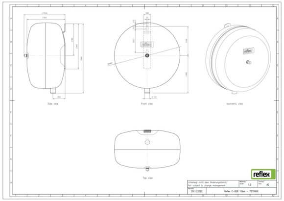 Reflex exp.vat C-DE8 10bar sanitair met - afb. 6