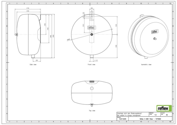 Reflex exp.vat C-DE8 10bar sanitair met - afb. 3