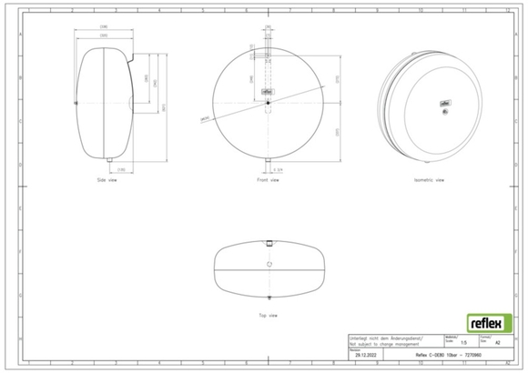Reflex exp.vat C-DE80 10bar sanitair met - afb. 5