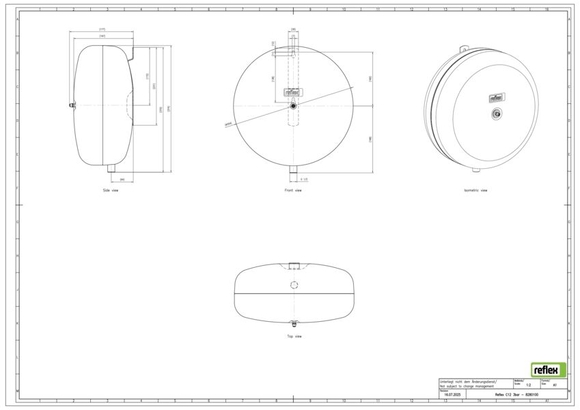 Reflex exp.vat C12 3bar/1,0 Wandmontage - afb. 3