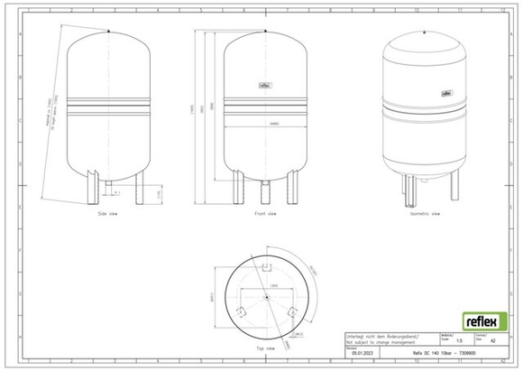 Reflex exp.vat DC140 10bar sanitair comp - afb. 3