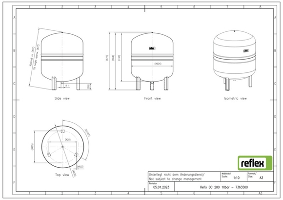 Reflex exp.vat DC200 10bar sanitair comp - afb. 3