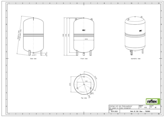 Reflex exp.vat DC500 10bar sanitair comp - afb. 3