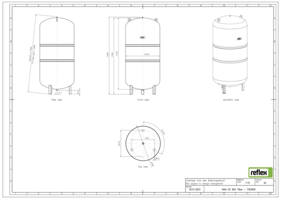 Reflex exp.vat DC600 10bar sanitair comp - afb. 4