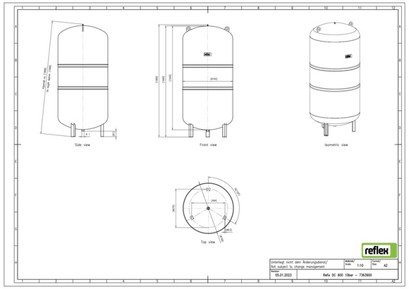 Reflex exp.vat DC600 10bar sanitair comp - afb. 3