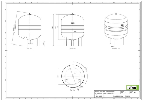 Reflex exp.vat DC80 10bar sanitair compa - afb. 3
