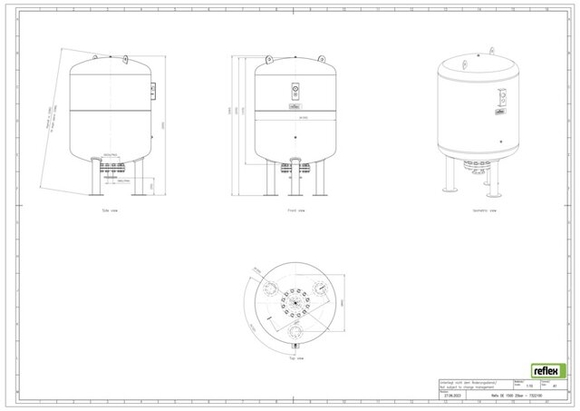 Reflex exp.vat DE1500 25bar DN50 niet do - afb. 2
