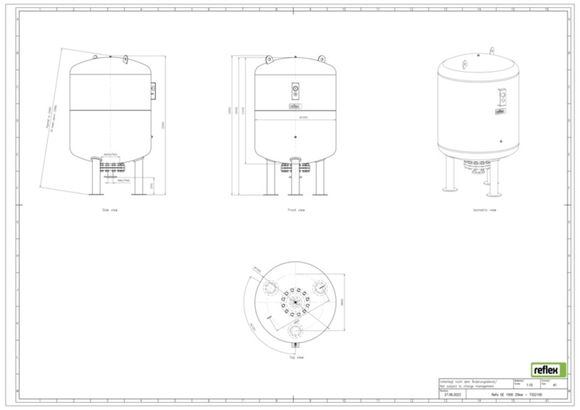 Reflex exp.vat DE1500 25bar DN50 niet do - afb. 3
