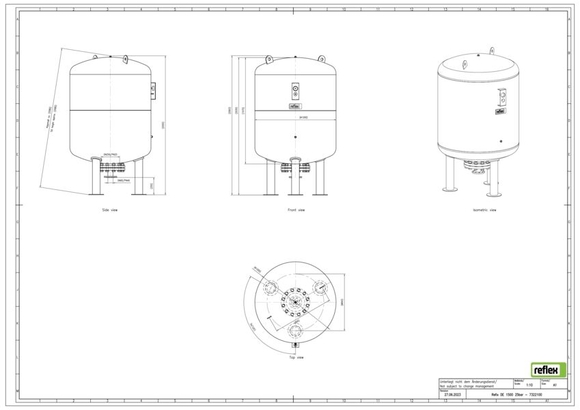 Reflex exp.vat DE1500 25bar DN50 niet do - afb. 3