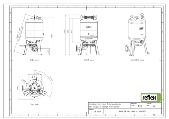 Reflex exp.vat DE80 25bar DN50 niet door - afb. 3
