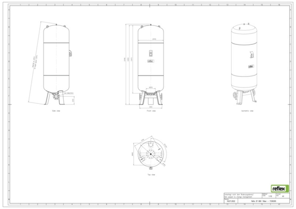 Reflex exp.vat DT800 16bar DN65/PN16 duo - afb. 3