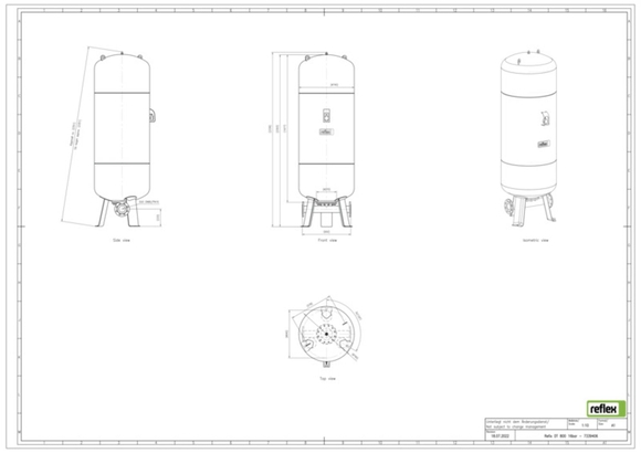 Reflex exp.vat DT800 16bar DN80/PN16 duo - afb. 3