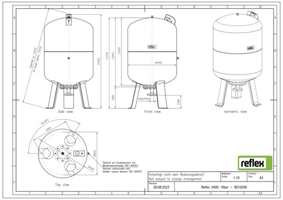 Reflex exp.vat G400 16bar 3,5 met manome - afb. 4