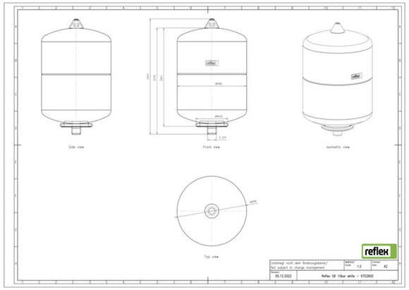 Reflex exp.vat S8 10/1,5bar Solar met ba - afb. 3