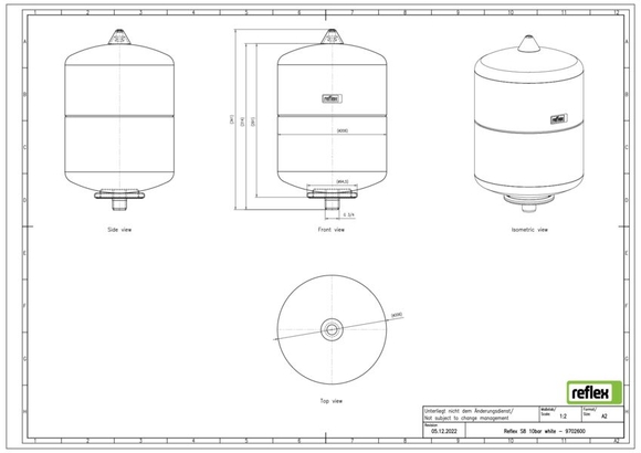 Reflex exp.vat S8 10/1,5bar Solar met ba - afb. 3