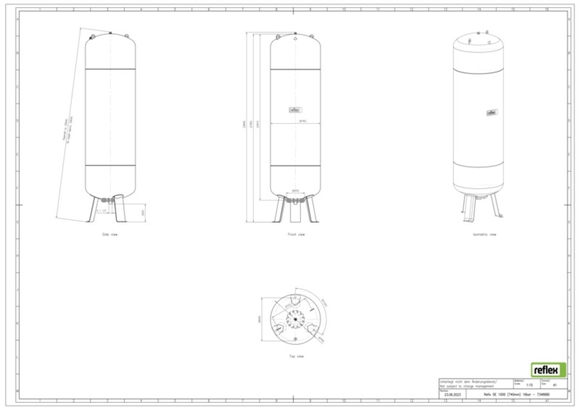 Reflex exp.vat 1000DE 16 bar 4,0 blauw 7 - afb. 3