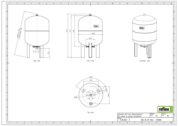 Reflex exp.vat 60 DE 10bar 4,0 blauw 730 - afb. 3