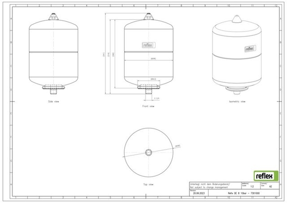 Reflex exp.vat 8 D 10bar 4,0 blauw 73010 - afb. 3