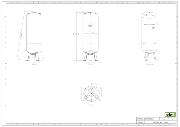 Reflex exp.vat 800DE 16bar 4,0 blauw 734 - afb. 4