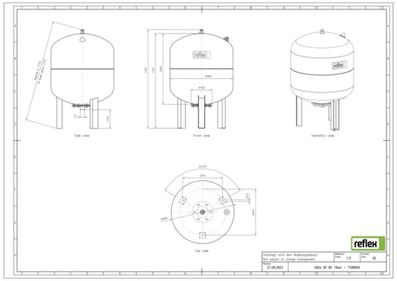 Reflex exp.vat 80DE 16bar 4,0 blauw 7348 - afb. 4