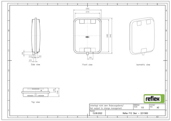 Reflex expansievat plat 12/1,0 9600030 - afb. 5