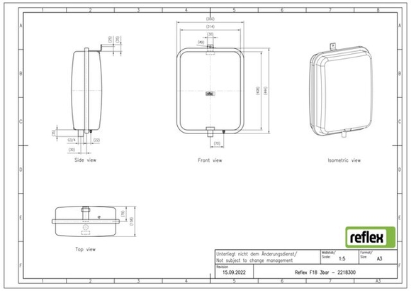 Reflex expansievat plat 18/1,0 9600000 - afb. 5