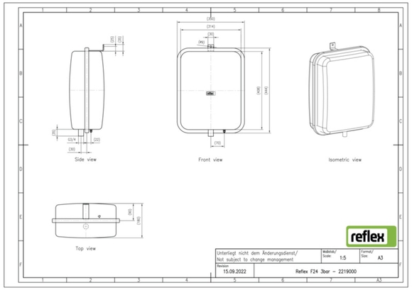 Reflex expansievat plat 24/1,0 9600010 - afb. 5