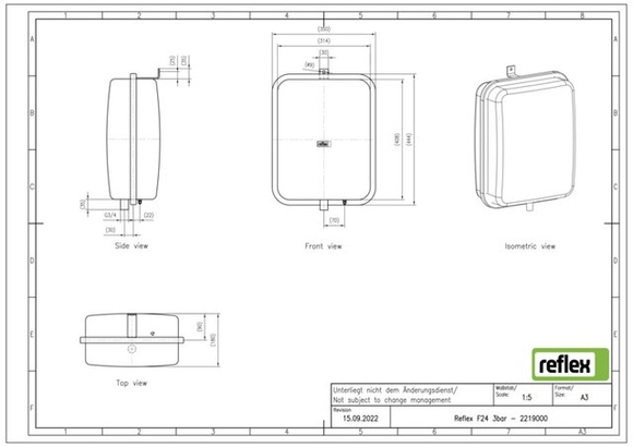 Reflex expansievat plat 24/1,0 9600010 - afb. 5