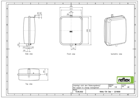 Reflex expansievat plat 24/1,0 9600010 - afb. 3