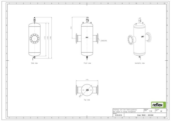 Reflex Extwin lu/vuil DN 200 flensaanslu - afb. 8