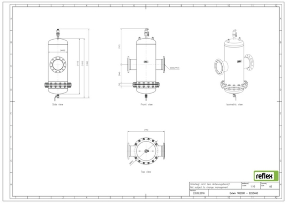 Reflex Extwin lu/vuil DN 200 R flensaans - afb. 5
