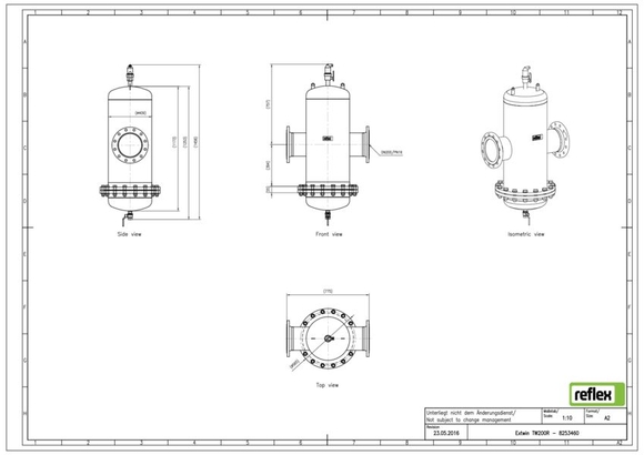 Reflex Extwin lu/vuil DN 200 R flensaans - afb. 3