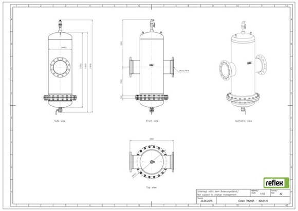 Reflex Extwin lu/vuil DN 250 R flensaans - afb. 6