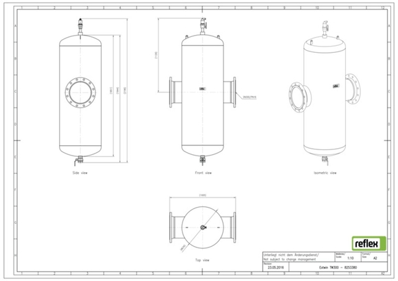 Reflex Extwin lu/vuil DN 300 flensaanslu - afb. 6