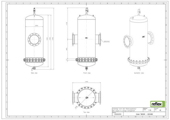 Reflex Extwin lu/vuil DN 300 R flensaans - afb. 6