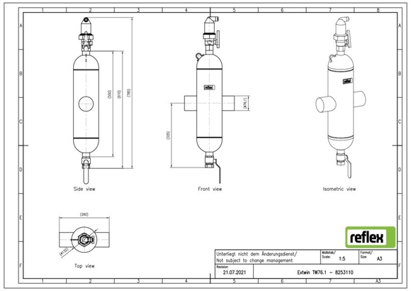 Reflex Extwin lu/vuil DN 76.1 lasaanslui - afb. 3