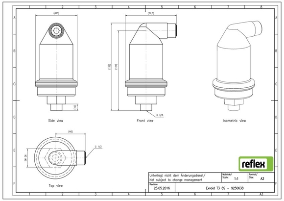 Reflex Exvoid autom.ontluchter Solar 3/8 - afb. 3