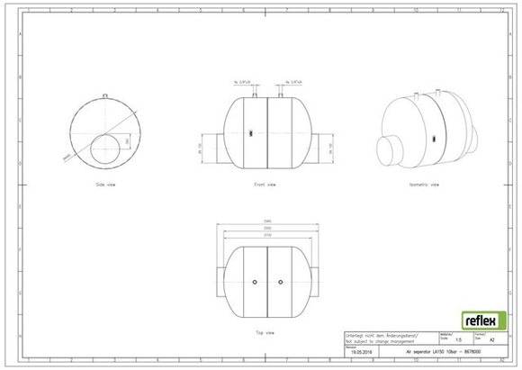 Reflex luchtafscheider LA150 lasaansluit - afb. 4